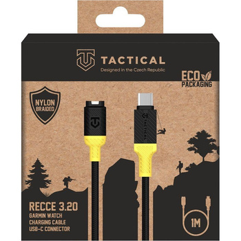 Kabel Tactical Recce 3:20 do ładowania zegarków Garmin USB-C 1m Czarno-Żółty