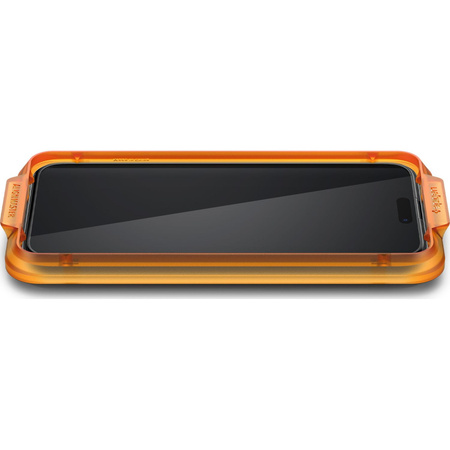 Szkło hartowane Spigen do iPhone 15 Pro(2szt. + aplikator) Czarna ramka - AGL06895