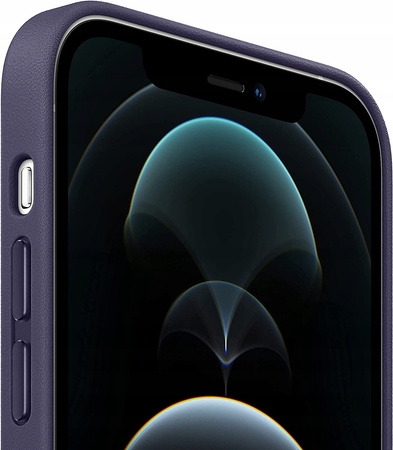 Skórzane etui z MagSafe Apple do iPhone 12 Pro Max Ciemny Fiolet - MJYT3ZM/A