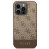 Guess GUHCP14LG4GLBR iPhone 14 Pro 6,1" brązowy/brown hard case 4G Stripe Collection