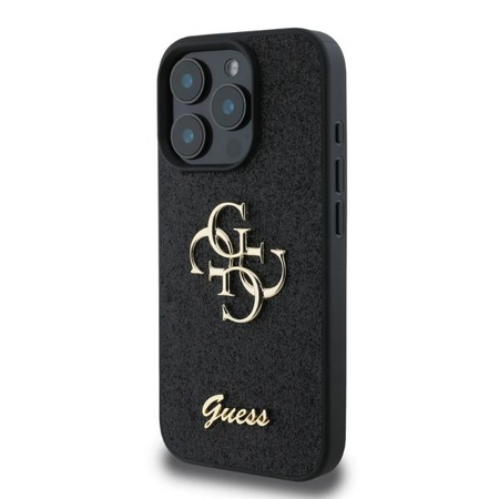 Guess GUHCP16LHG4SGK iPhone 16 Pro 6.3" czarny/black hardcase Fixed Glitter Big 4G