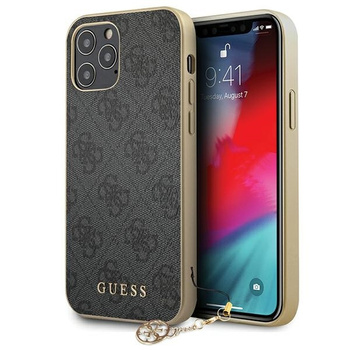 Guess GUHCP12MGF4GGR iPhone 12/12 Pro 6,1" szary 4G Charms Collection