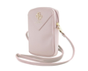 Guess PU Grained 4G Metal Logo Wallet Phone Bag Zipper RÓŻ