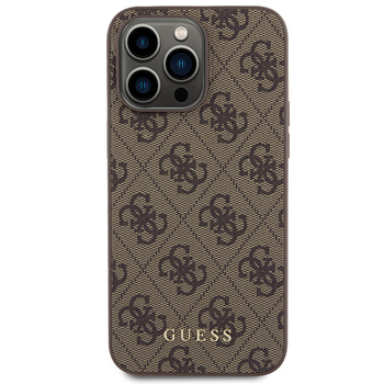 Etui Guess Classic Logo do iPhone 15 Pro Max Brązowe - GUHCP15XG4GFBR
