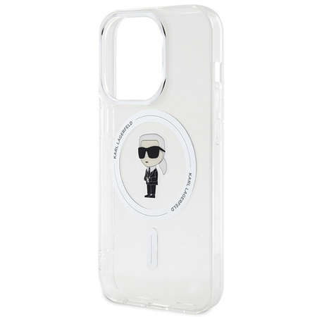 Etui Karl Lagerfeld IML Ikonik do iPhone 15 Pro Przezroczyste - KLHMP15LHFCKNOT