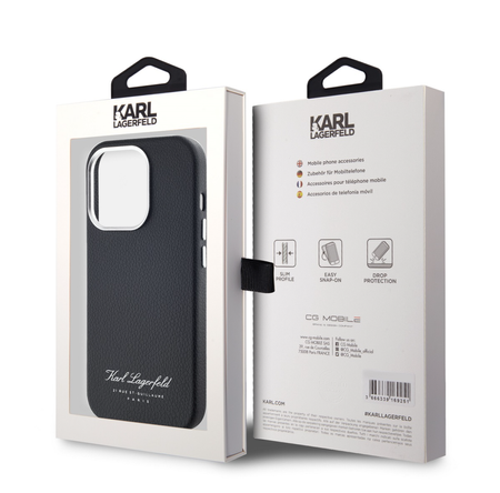 Etui Karl Lagerfeld Hotel RSG do iPhone 14 Pro Czarne - KLHCP14LPGWCMKHK