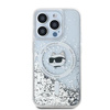 Karl Lagerfeld KLHMP15LLGCHSGH iPhone 15 Pro 6.1" hardcase transparent Liquid Glitter Choupette Head Magsafe