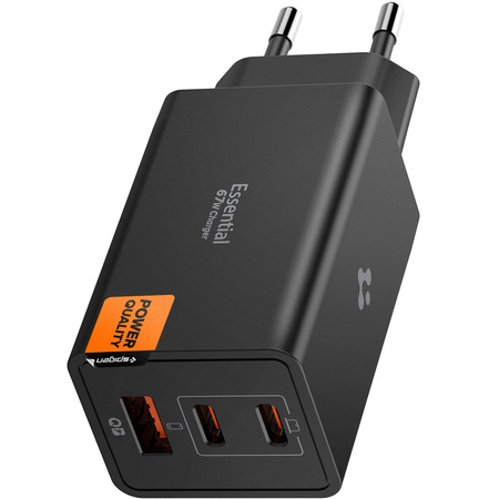 Ładowarka sieciowa Spigen ArcStation USB-A/USB-C 67W Czarna -  EE673EU