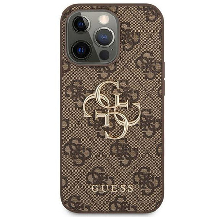 Etui Guess 4G Big Metal Logo iPhone 13 Pro - Brązowe