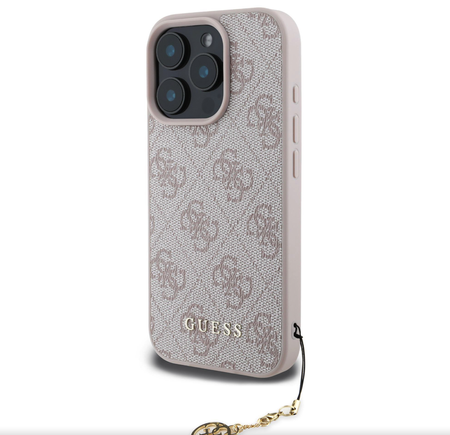 Guess 4G Charm Case for iPhone 16 Pro Tone on Tone Róż