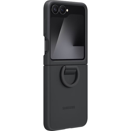 Silikonowe etui Samsung do Galaxy Z Flip7 FE Case Ring Czarne - EF-PF741TBEGWW