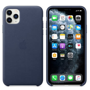 Skórzane etui Apple do iPhone 11 Pro Max Granatowe - MX0G2ZM/A