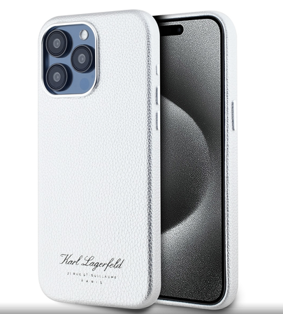 Etui Karl Lagerfeld PU Hotel RSG do iPhone 15 Pro Szare - KLHCP15LPGWCMKHG