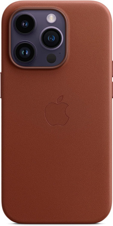 APPLE LEATHER CASE IPHONE 14 PRO Brązowy 