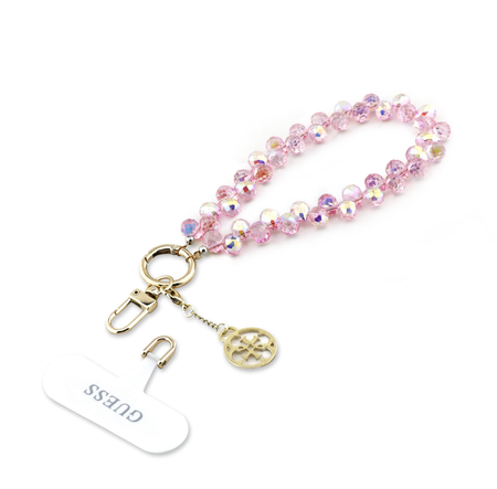 Uniwersalny pasek na nadgarstek Guess Crystals 4G Charm - Róż