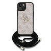 Etui Guess PU 4G Metal Logo Crossbody Strap do iPhone 15 Różowe - GUHCP15SP4GMGCRP
