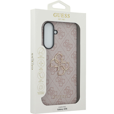 Etui Guess Hardcase 4G Big Metal Logo do Galaxy A56 5G - Różowe