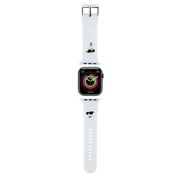 Karl Lagerfeld Karl and Choupette Head NFT Watch Strap for Apple Watch 38/40/41 Biały