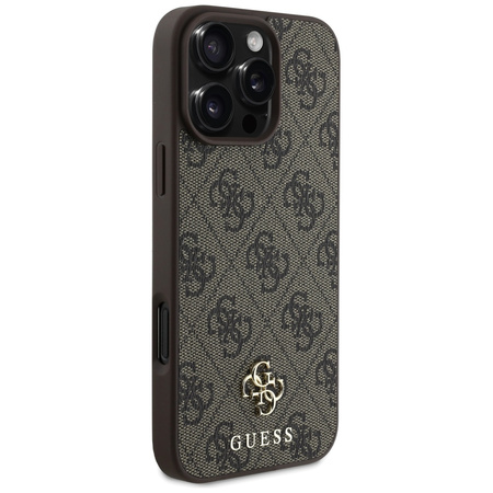 Etui Guess HC PU 4G Small 4G and Classic do iPhone 16 Pro MagSafe brązowy