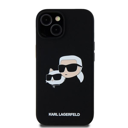 Etui Silikonowe Karl Lagerfeld Karl&Choupette do iPhone 15 Czarne - KLHMP15SSKCHPPLK