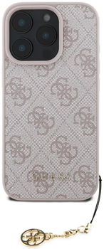 Guess 4G Charm Case for iPhone 16 Pro Max Tone on Tone Róż