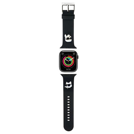 Karl Lagerfeld Karl and Choupette Head NFT Watch Strap for Apple Watch 38/40/41 Czarne