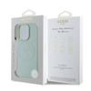 Guess PU Grained Classic Logo MagSafe Etui do iPhone 16 Pro Zielone