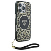 Etui Guess HC IML Leopard Triangle  do iPhone 16 Pro - Brązowe