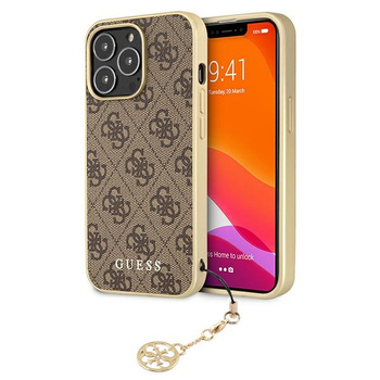 Guess GUHCP13XGF4GBR iPhone 13 Pro Max 6,7" brązowy 4G Charms Collection