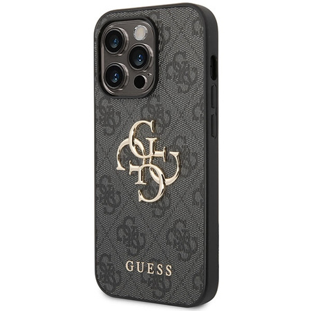 Guess GUHCP15X4GMGGR iPhone 15 Pro Max 6.7" szary/grey hardcase 4G Big Metal Logo