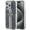 Etui Guess Gold Stripe do iPhone 15 Pro Czarne - GUHCP15LH4PSEGK