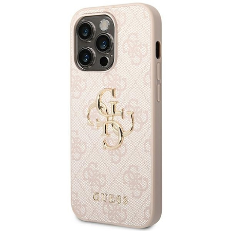 Guess GUHCP14X4GMGPI iPhone 14 Pro Max 6,7" różowy/pink hardcase 4G Big Metal Logo