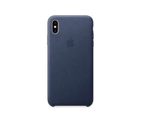 Skórzane etui Apple do iPhone XS Max Niebieski - MRWU2ZE/A