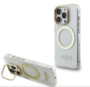 Etui Guess IML Gold Outline z ramką do aparatu iPhone'a 15 Pro, przezroczyste