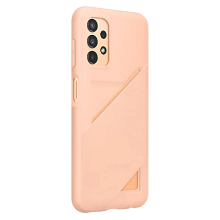 Etui Samsung Card Slot Cover do Galaxy A13 Brzoskwiniowe - EF-OA135TPEGWW