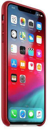 Skórzane etui Apple do iPhone XS Max Czerwone - MRWQ2ZM/A