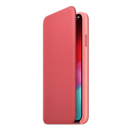 Skórzane etui Apple do iPhone XS Max Zgaszony Róż - MRX62ZM/A