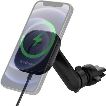 Uchwyt samochodowy Spigen OneTap Pro ITS12W Air Vent z Qi 7.5W do iPhone z MagSafe Czarny - ACP02615