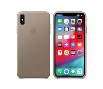 Plecki Apple do iPhone XS Max Leather Beż