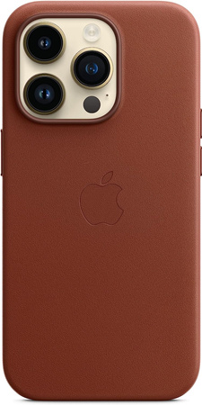 APPLE LEATHER CASE IPHONE 14 PRO Brązowy 