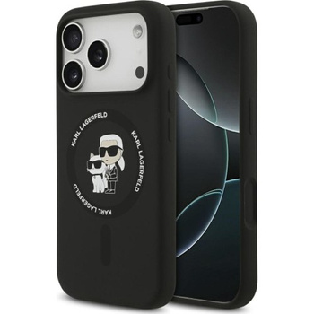 Etui Silikonowe Karl Lagerfeld K&C Logo do iPhone 17 Pro Max Czarne - KLHMP17XSCMKCRHK