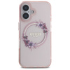 Etui Guess IML Flowers do iPhone 16 Różowe - GUHMP16XHFWFCP