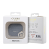 Skórzane etui Guess 4G Script PC/PU Charm do AirPods 3 Czarne - GUA3P4E4CDK