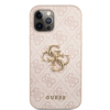 Guess PU 4G Metal Logo Case for iPhone 12 Pro Max Róż