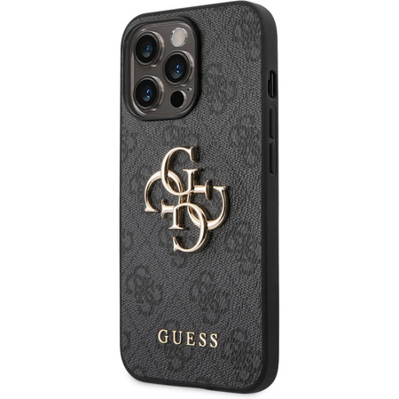 Etui Guess 4G Big Metal Logo do iPhone 14 Pro, szare