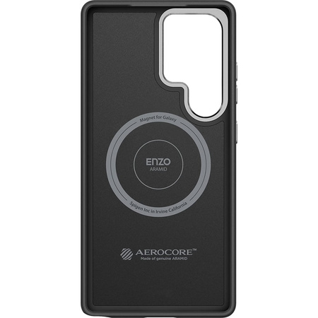 Etui magnetyczne Spigen Enzo Aramid do Galaxy S25 Ultra, czarno-srebrne