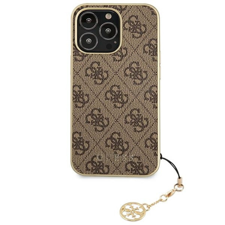 Guess GUHCP13XGF4GBR iPhone 13 Pro Max 6,7" brązowy 4G Charms Collection