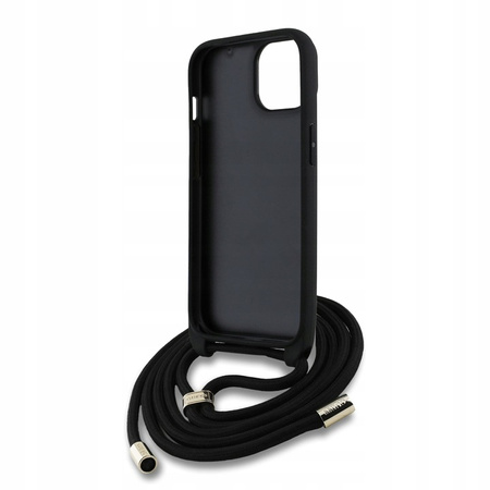 Etui Guess PU 4G Metal Logo Crossbody Strap do iPhone 15 Pro Max Czarne - GUHCP15XP4GMGCRK