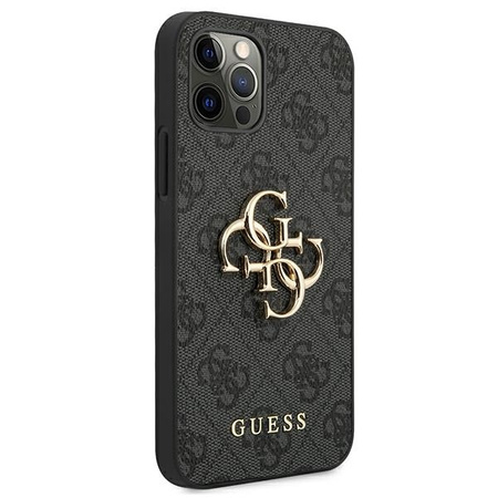 Etui Guess 4G Classic Logo do iPhone 12/12 Pro Szare - GUHCP12M4GMGGR