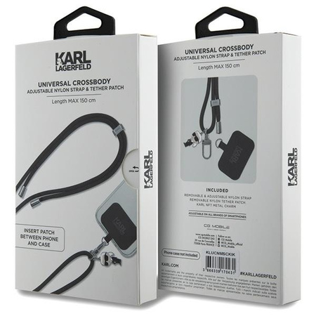 Karl Lagerfeld Universal CBDY Cord pasek czarny